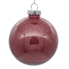 Vickerman N211245 4.75" Clear Ball Christmas Ornament With Mauve Glitter Interior 4 Pieces Per Bag