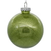 Vickerman N210854 3" Clear Ball Christmas Ornament With Celadon Glitter Interior 12 Pieces Per Bag