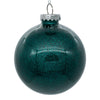 Vickerman N210862 3" Clear Ball Christmas Ornament With Sea Blue Glitter Interior 12 Pieces Per Bag