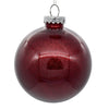 Vickerman N210865 3" Clear Ball Christmas Ornament With Burgundy Glitter Interior 12 Pieces Per Bag