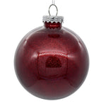 Vickerman N210865 3" Clear Ball Christmas Ornament With Burgundy Glitter Interior 12 Pieces Per Bag