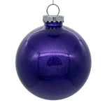 Vickerman N211566 6" Clear Ball Christmas Ornament With Purple Glitter Interior 4 Pieces Per Bag