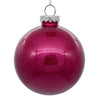Vickerman N211270 4.75" Clear Ball Christmas Ornament With Fuchsia Glitter Interior 4 Pieces Per Bag