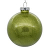Vickerman N210873 3" Clear Ball Christmas Ornament With Lime Glitter Interior 12 Pieces Per Bag