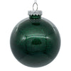 Vickerman N211074 4" Clear Ball Christmas Ornament With Midnight Green Glitter Interior 6 Pieces Per Bag