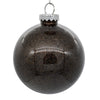 Vickerman N211575 6" Clear Ball Christmas Ornament With Chocolate Glitter Interior 4 Pieces Per Bag