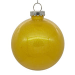 Vickerman N211278 4.75" Clear Ball Christmas Ornament With Yellow Glitter Interior 4 Pieces Per Bag