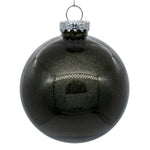 Vickerman N210884 3" Clear Ball Christmas Ornament With Gunmetal Glitter Interior 12 Pieces Per Bag