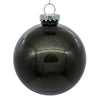 Vickerman N211584 6" Clear Ball Christmas Ornament With Gunmetal Glitter Interior 4 Pieces Per Bag