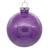 Vickerman N210886 3" Clear Ball Christmas Ornament With Lavender Glitter Interior 12 Pieces Per Bag