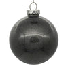 Vickerman N211087 4" Clear Ball Christmas Ornament With Pewter Glitter Interior 6 Pieces Per Bag