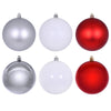 Vickerman N220350 3" Red White And Silver Ornament Assortment 12 Per Box.