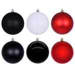 Vickerman N220551 3" Red Black And White Ornament Assortment 24 Per Box.