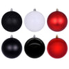 Vickerman N220751 4" Red Black And White Ornament Assortment 18 Per Box.