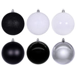 Vickerman N220552 3" Black White And Silver Ornament Assortment 24 Per Box.