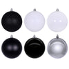 Vickerman N220352 3" Black White And Silver Ornament Assortment 12 Per Box.