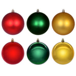 Vickerman N220754 4" Red Gold Green And Ornament Assortment 18 Per Box.