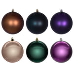 Vickerman N220357 3" Plum Sea Blue And Mocha Ornament Assortment 12 Per Box.