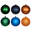 Vickerman N220558 3" Copper Midnight Blue And Midnight Green Ornament Assortment 24 Per Box.