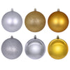 Vickerman N220160 2.4" Gold And Silver Ornament Assortment 18 Per Box.