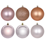 Vickerman N220161 2.4" Rose Gold Oat And Cafe Latte Ornament Assortment 18 Per Box.