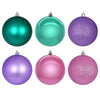 Vickerman N220567 3" Pink Teal And Lavender Ornament Assortment 24 Per Box.