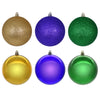 Vickerman N220369 3" Green Copper-Gold And Purple Ornament Assortment 12 Per Box.