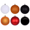 Vickerman N220170 2.4" Orange Black And White Ornament Assortment 18 Per Box.