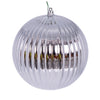 Vickerman N222407DSV 6" Silver Shiny Lined Ball Ornament 4 Per Bag.