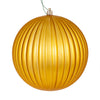 Vickerman N222408DMV 6" Gold Matte Lined Ball Ornament 4 Per Bag.