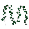 Vickerman N222704 10' Green Assorted Finish Branch Ball Ornament Garland.