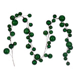 Vickerman N222704 10' Green Assorted Finish Branch Ball Ornament Garland.