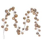 Vickerman N222738 10' Champagne And Rose Assorted Finish Branch Ball Ornament Garland.