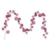 Vickerman N222779 10' Pink Assorted Finish Branch Ball Ornament Garland.