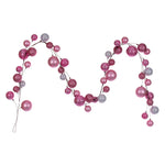 Vickerman N222779 10' Pink Assorted Finish Branch Ball Ornament Garland.