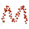 Vickerman N222818 10' Burnished Orange Pearl Branch Ball Wire Garland.