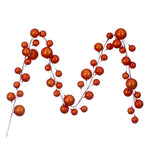 Vickerman N222818 10' Burnished Orange Pearl Branch Ball Wire Garland.