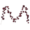 Vickerman N222819 10' Wine Pearl Branch Ball Wire Garland.