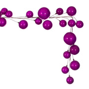 Vickerman N222870 10' Fuchsia Pearl Branch Ball Wire Garland.