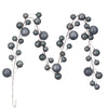 Vickerman N222887 10' Pewter Pearl Branch Ball Wire Garland 10' Long And Hook For Easy Hanging.