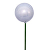 Vickerman N222907PV 3" X 18" Silver Pearl Ball Ornament Stick 12 Per Bag.