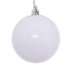 Vickerman N222911SV 3" X 18" White Shiny Ball Ornament Stick 12 Per Bag.