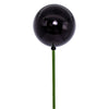 Vickerman N222917SV 3" X 18" Black Shiny Ball Ornament Stick 12 Per Bag.