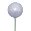 Vickerman N223107PV 4" X 18" Silver Pearl Ball Ornament Stick 6 Per Bag.