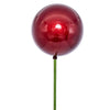Vickerman N223119PV 4" X 18" Wine Pearl Ball Ornament Stick 6 Per Bag.