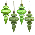 Vickerman N500054 4" Celadon 4-Finish Finial Ornament 8 Per Box