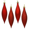 Vickerman N500103 5.5" Red Finial Drop Christmas Ornament Assorted 4 Finish 8 Per Pack