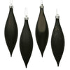 Vickerman N500117 5.5" Black Finial Drop Christmas Ornament Assorted 4 Finish 8 Per Pack