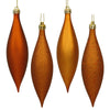 Vickerman N500118 5.5" Burnished Orange Finial Drop Christmas Ornament Assorted 4 Finish 8 Per Pack