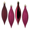 Vickerman N500121 5.5" Berry Red Drop Christmas Ornament Assorted 4 Finish 8 Per Pack